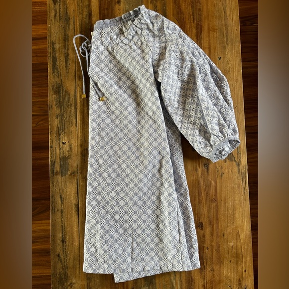 Tory Burch Blue & White Eyelet Cover Up - Picture 3 of 8